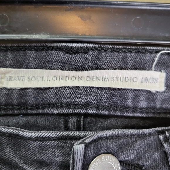 Brave Souls London Denim Studio size 10/38 black - Picture 3 of 11